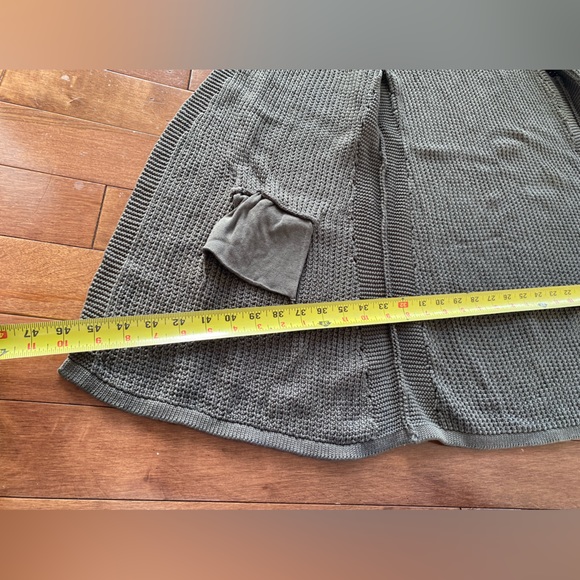 Gerard Darel Women's Olive Army Green Open Knit Sweater Vest Size 2 - Picture 5 of 9